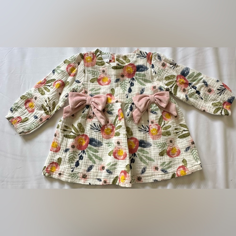 Mud pie brand 12-18 months girl’s gauze floral tunic new